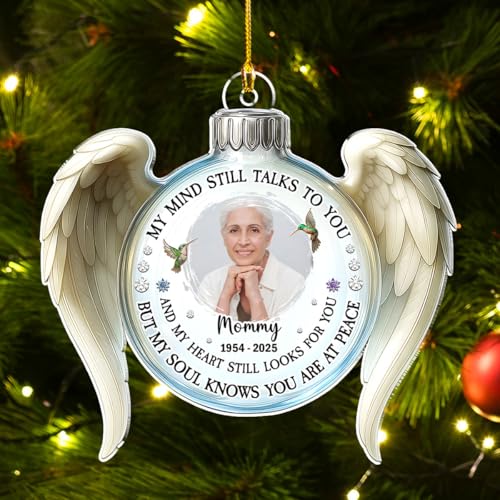 Personalized Custom Photo Acrylic Ornament for Loss of Loved Ones