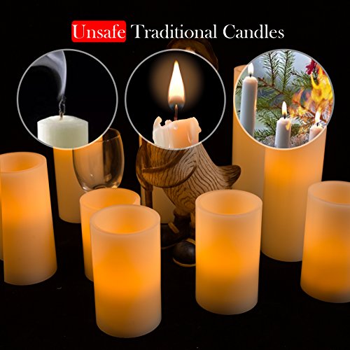 Real Wax Flickering Flameless Candles Battery Operated