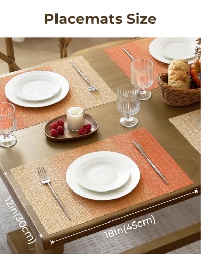 Woven Vinyl Fall Placemats Set of 4 (4 Count)