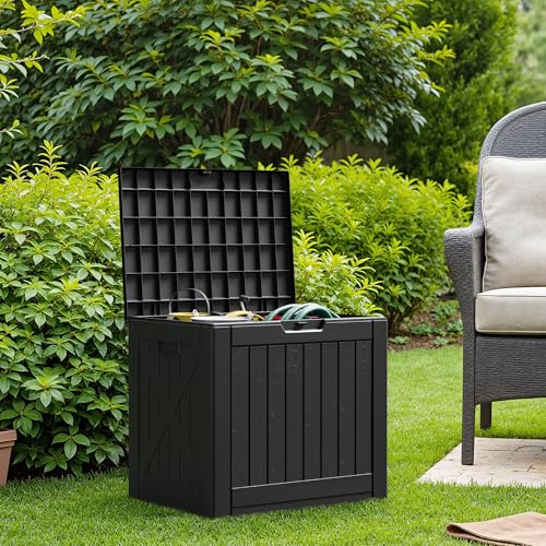 Resin Deck Box 40 Gallon Waterproof Outdoor Storage Box