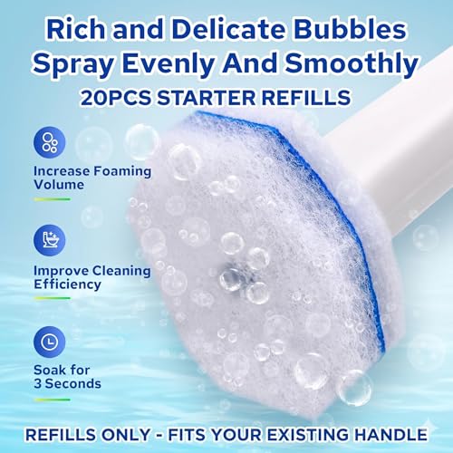 20pcs Disposable Toilet Brush Refills (20 Count)