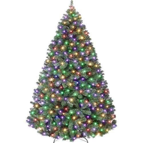 10ft Prelit Fraser Fir Wide Artificial Christmas Tree with RGBW Light