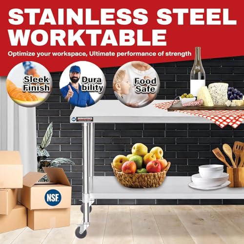 24x60 NSF Stainless Steel Cart Work Table