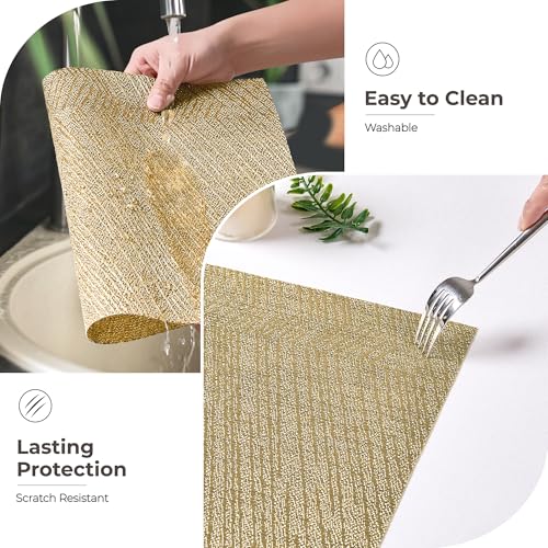Gold Placemats Set of 8 (8 Count)