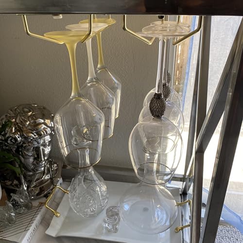 10.8 Inch Gold Wine Glass Rack (2 Count)