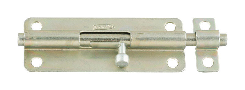National Hardware 5 in. L Zinc-Plated Steel Barrel Bolt N151-738 1 pk