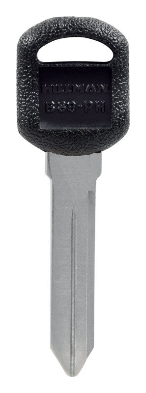 HILLMAN Traditional Key Automotive Key Blank Double For GM Black/Silver 85881, Pack of 5