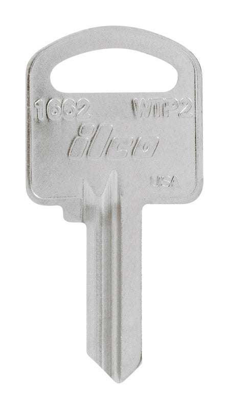 HILLMAN Traditional Key House/Office Key Blank 1662 Double For Yale Locks Silver 86763, Pack of 10