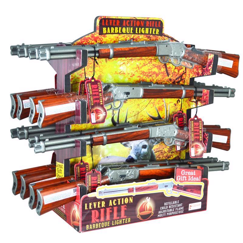 GEI Multicolored Lever Action Rifle Barbecue Lighter 21613 1 pk, Pack of 16