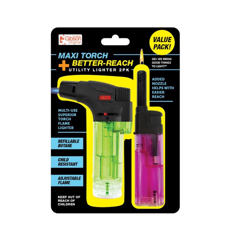 Gibson Assorted Torch Lighter 3.4 oz 23080 2 pk, Case of 12
