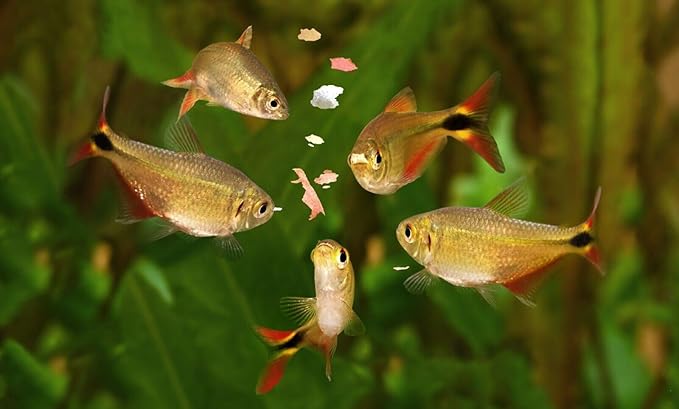 Aquatic Foods Inc. Flowerhorn Fish Ultra Red Color Enhancing 1.5mm-2mm Floating Pellets. Color Enhancing in 10-Days for Baby, Juvenile and Adult Flowerhorn…8oz Small Jar