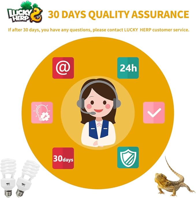 LUCKY HERP Desert UVA UVB Reptile Light Bulb 10.0 26W Compact Fluorescent Lamp