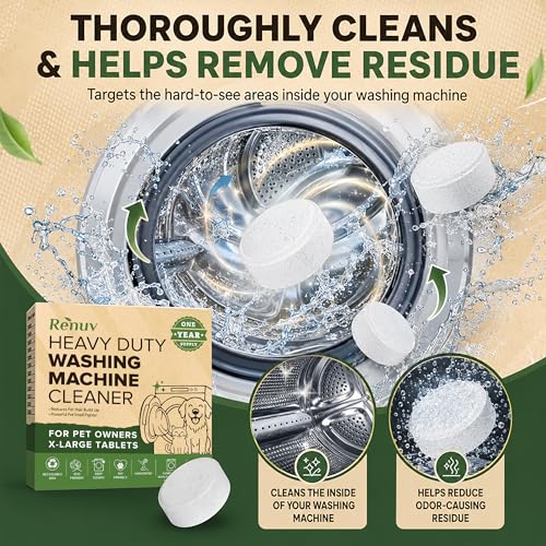 Heavy Duty Washing Machine Cleaner For Pet Owners (12 Count)