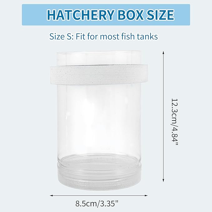 Suspensions Breeder Box, Floating Mesh Isolation Fish Tank Separator Set, Ideal for Aquatic Pets, Small, White, 1 Set