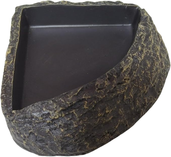 Reptile Water Tray, Food Bowl, Reptile Feeder, Food and Water Tray, Suitable for Leopards, Geckos, Lizards, Frogs, Snakes, Chameleons, Turtles
