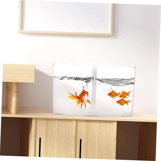 Fish Separation Box Dual Compartment Betta Breeding Tank Removable Divider High Aquarium Isolation Box for Safe Fish Hatching and Spawning