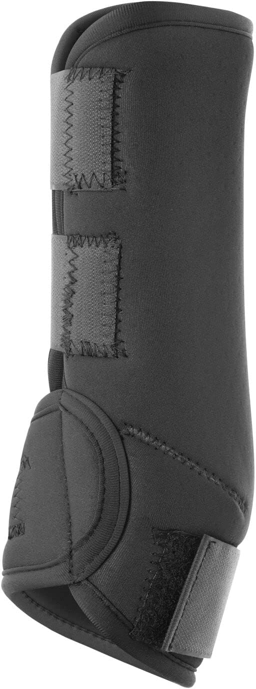 HORZE Brushing Splint Boots for Horses (Pair) - Durable Neoprene, Secure Closure, Lightweight - Black - L