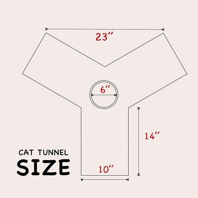 Tempcore 3-Way Collapsible Cat Tube Toys, Indoor Cat Tunnels with Peek Hole Toy Ball, Light Grey