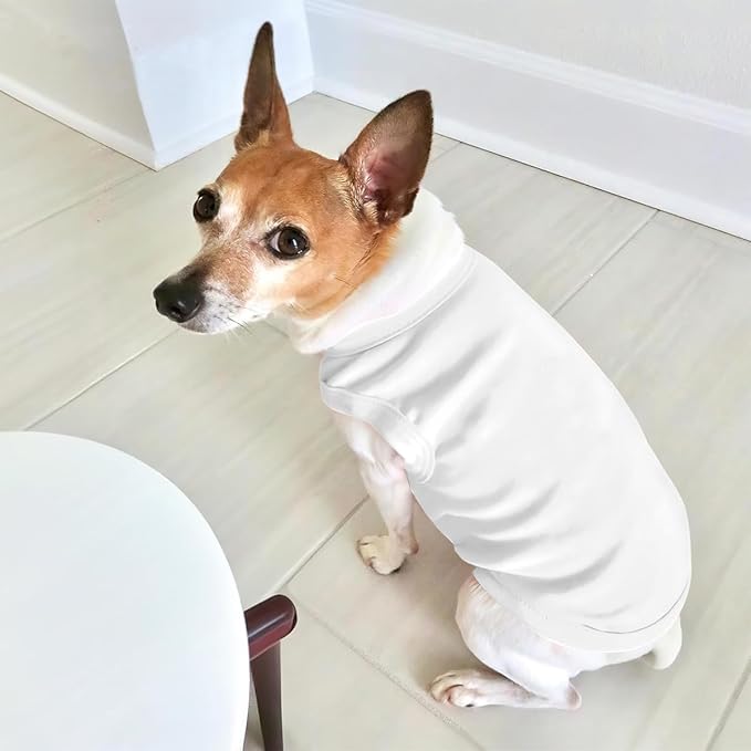 Personalized Dog Shirt Custom Pet T Shirts for Small Large Dogs Customized Puppy Clothes with Name Logo Picture Breathable Pets Sleeveless Vest Apparel Gifts, White, XL