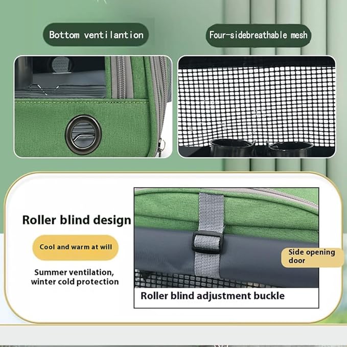 Bird Carrier Travel Cage with Perch, Food Bowl,Pet Backpack,Parrot Carrier,Small Animal Car Bag,Bird Cages for Parakeets, Ideal for Small Animals & Puppies