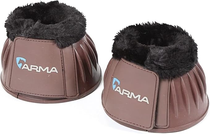 Shires ARMA Fleece Trim Bell Boot (Grey, Full)