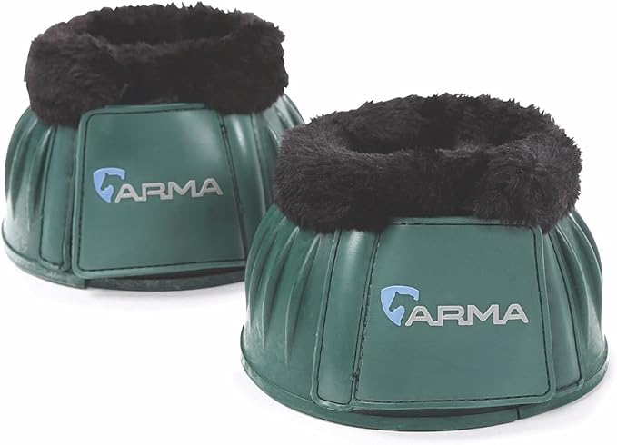 Shires ARMA Fleece Trim Bell Boot (Black, Pony)