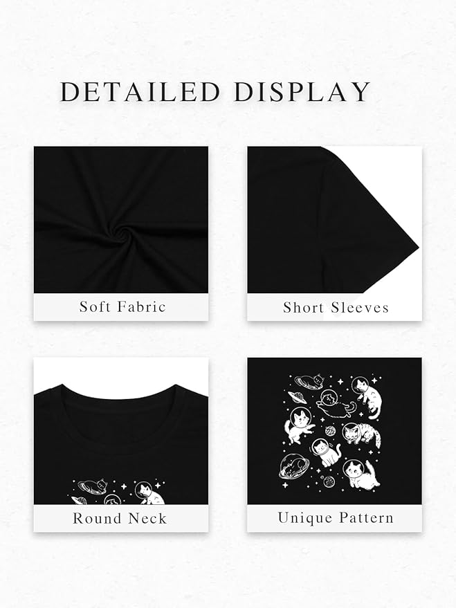 Cat Shirts for Women Oversized Cat Mom Shirt Animal Print Tops Cute Teen Clothes Casual Graphic Tees