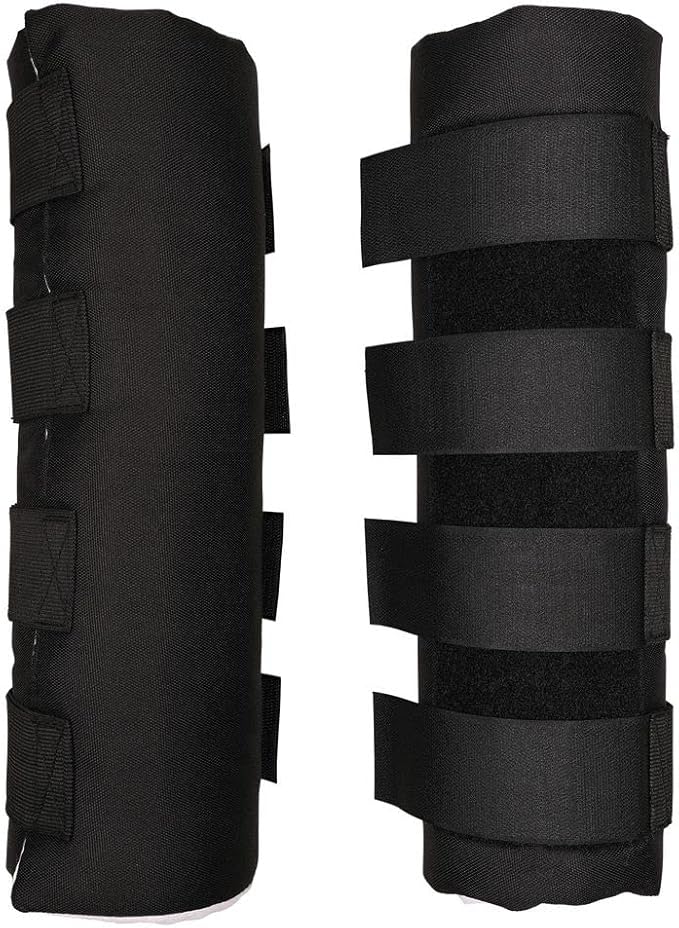 Dura-Tech Quick Wrap No Bow Leg Wraps for Horses | Size 16" | Color Black | Exceptional Leg Coverage | Versatile Use | Secure and Easy Application | Sold in Pairs