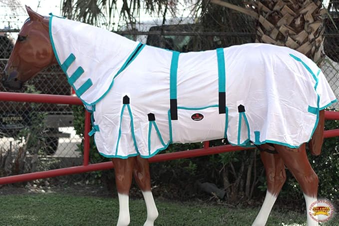 HILASON Horse Fly Sheet - Summer Spring UV Protection Mesh Bug Mosquito FlySheet for Horses | Fly-Sheet