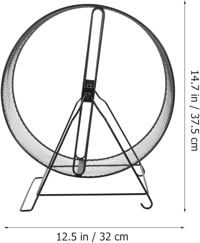 Mikikit Hamster Toys Hamster Wheel, Interesting Running Wheel Mesh Exercise Wheel Household Hedgehog Running Toy with Rack for s Gerbils Rat Small Pet Wheel