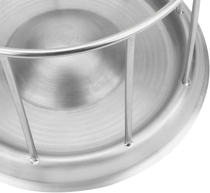 Wontee Tortoise Feeding Dish Reptile Water Dish Food Bowl Stainless Steel Feeder for Tortoises Lizards Turtles Chameleon (M)