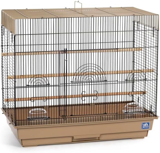 Nordic Haven Flight Cage with Stunning Gothic-Inspired Design, Spacious Interior, Durable Metal Construction, and Ample Room for Birds to Fly and Pla - Color:Purple Purple