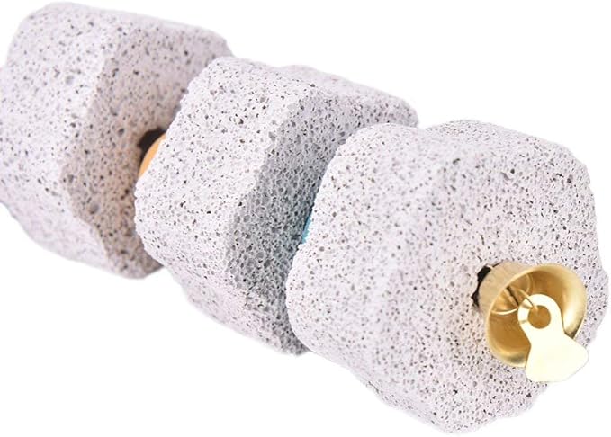 Hypeety Colorful Parrot Calcium Teeth Mouth Molar Grinding Stone Parakeet Parrot Budgie Cockatiel Cage Toy Hammock Swing Toy Hanging Toy Parrot Chewing Toy (2pcs)