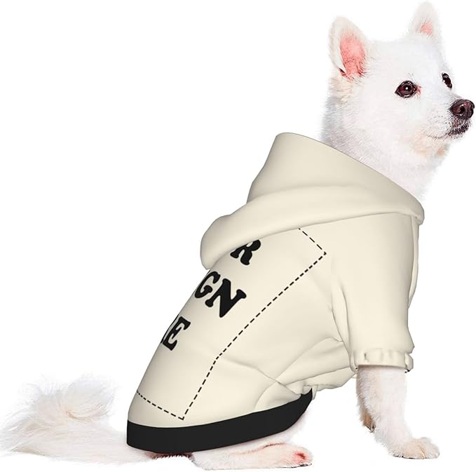 Dog Clothes, Custom Dog Hooded Sweatshirt, Personalized Pet Costume Robe Shirt with Text/Image/Club Name/Pet Shop Logo for Small Medium Large Dogs and Cats, CreamYellow, S