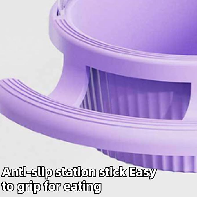 Bird Feeder for Cage – No Mess Feeder & Water Dispenser, Easy to Install and Clean, Semi-Enclosed Design Prevents Splashing (Purple)