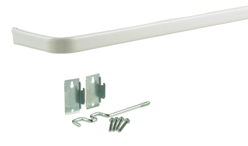 Kenney White Traditional/Transitional Curtain Rod 48 in. L X 86 in. L KN522