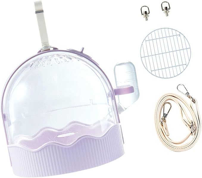 Clear Pet Carrier Travel Cage with Water Bottle& Station Frame Small Travel Camping Package Supply Large Cages and Habitats Cages and Habitats