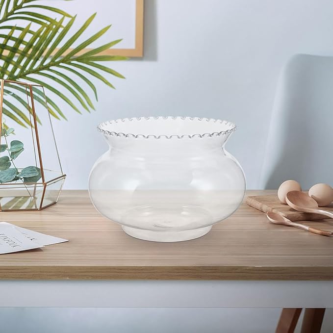 Cabilock Plastic Fish Bowl Clear Goldfish Bowl Globe Vase Terrarium Succulent Planter Holder for Home Wedding Decors 2200ml