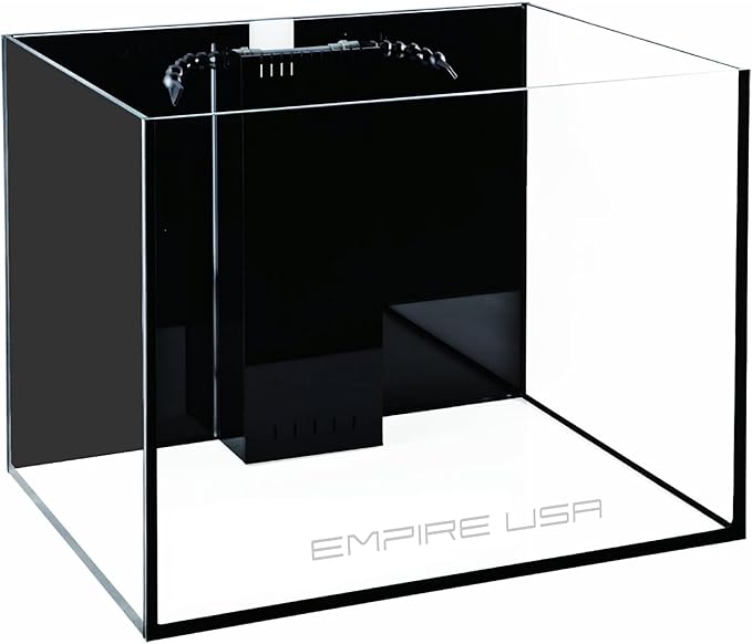 66G 66Gallon Starfire Rimless SC Aquariums 32x24x20 10mm Pnp System with Black Wood Cabinet