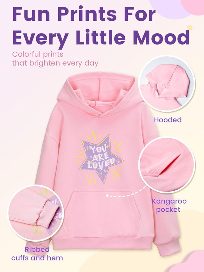 WELAKEN Sweatshirts for Girls Toddler & Kids II Little Girl's Pullover Tops Sweaters & Hoodies