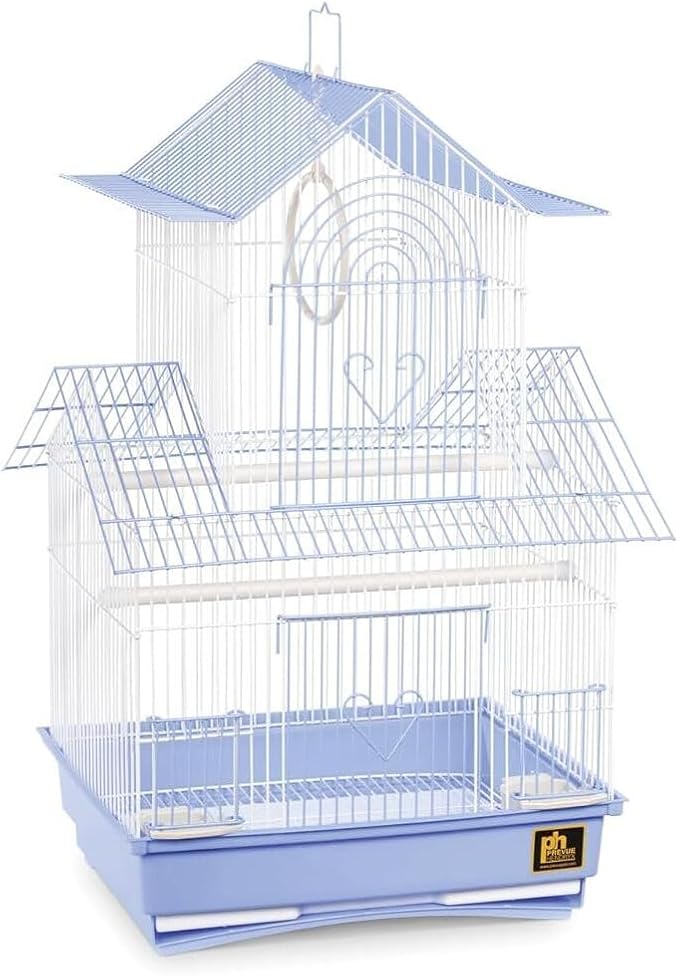 Maykoosh Handmade Home Bird Cage with Natural Wood Accents, Durable Metal Construction, Spacious Interior, and Comfortable Features for Birds'