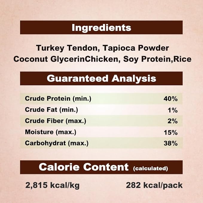 Afreschi Wrapped Turkey Tendon with Chicken Stick 3.5 oz, USA-Sourced Turkey Tendon, Dog Treats for Wrapped Series, All Natural Human Grade Dog Treat, Hypoallergenic, Rawhide Alternative