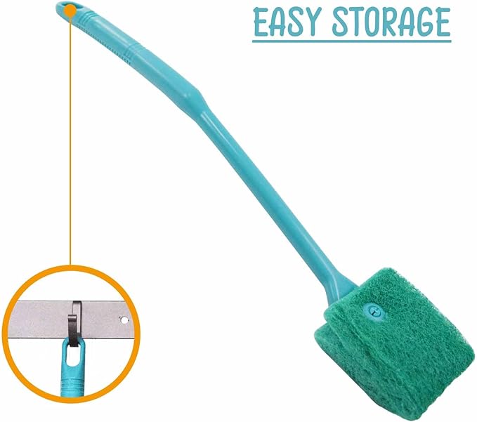 2 PCS Fish Tank Cleaner, Fish Tank Brush - Green Fish Tank Scrubber for Glass, Aquarium Sponge Cleaner, Fish Tank Accessories
