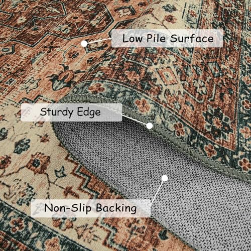 Ultra Thin Washable Vintage Runner Rug