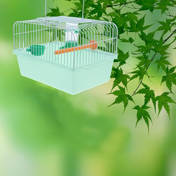 VANZACK Portable Birdcage Parrot Cage Parakeet Parakeet Travel Bird Carrier Bird Accessories Bird Carrier Travel Small Bird Cockatiel Abs Light Green