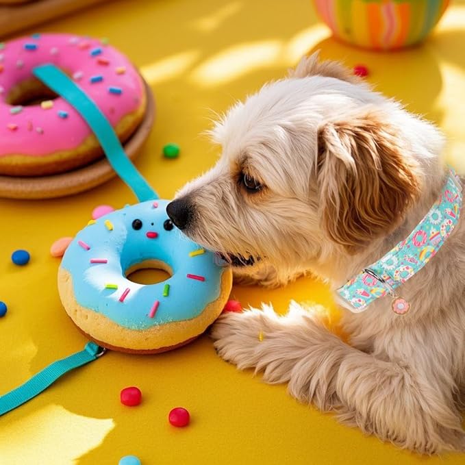 Adjustable Summer Dog Collar, Cute Mint Dessert Dog Collars for Puppy Small Dogs, Lightweight Quick-Release Buckle Collar for Boy&Girl Dogs XS