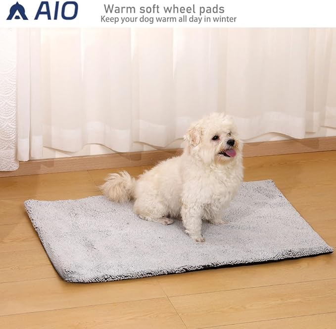 heated cat bed Self Warming Cat Bed Self Heating Cat Dog Mat Advanced Extra Warm Thermal Pet Pad for Indoor Outdoor Pets with Removable Cover Non-Slip Bottom Washable Non Electric Brown19.7*27.5inch
