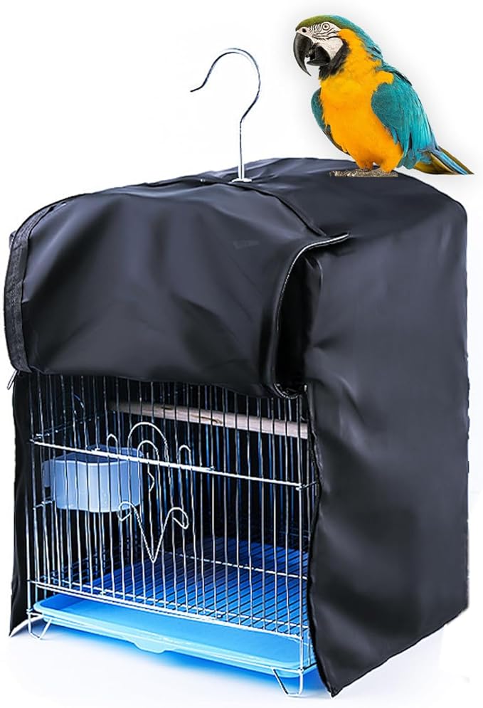 Bird Cage Cover for Night, Bird Cage Cover Shield, Black-Out Birdcage Cover, Good Night Windproof Light-Proof Cage Accessories for Parakeets Lovebirds Parrot (Only Covers)