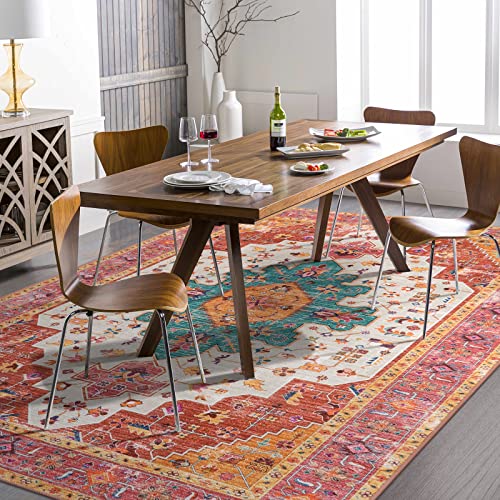 Ultra Thin Washable 10x14 Area Rugs for Bedroom (140 Sq Ft)