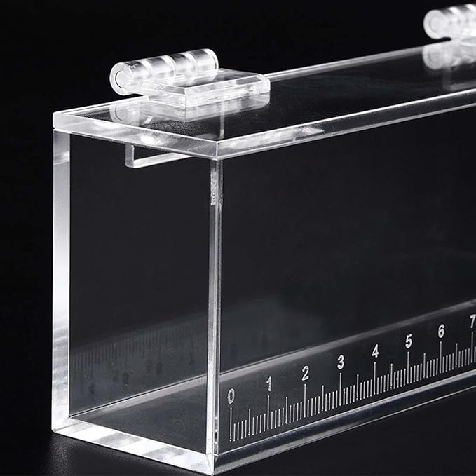 Gazechimp Fishing Photo Tank Fish Viewing Box Acrylic Hatching Incubator Clear Micro Landscape Fish Tank Fish Breeder Isolation Breeder Box with Scale, L